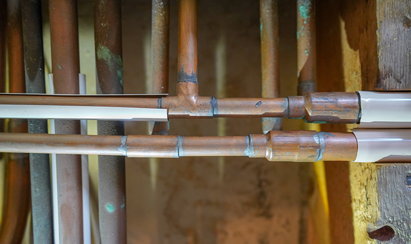 copper pipes